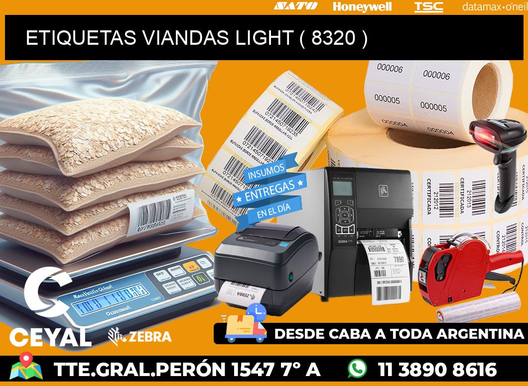 ETIQUETAS VIANDAS LIGHT ( 8320 )