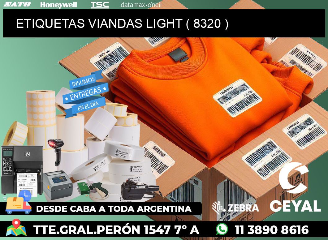 ETIQUETAS VIANDAS LIGHT ( 8320 )