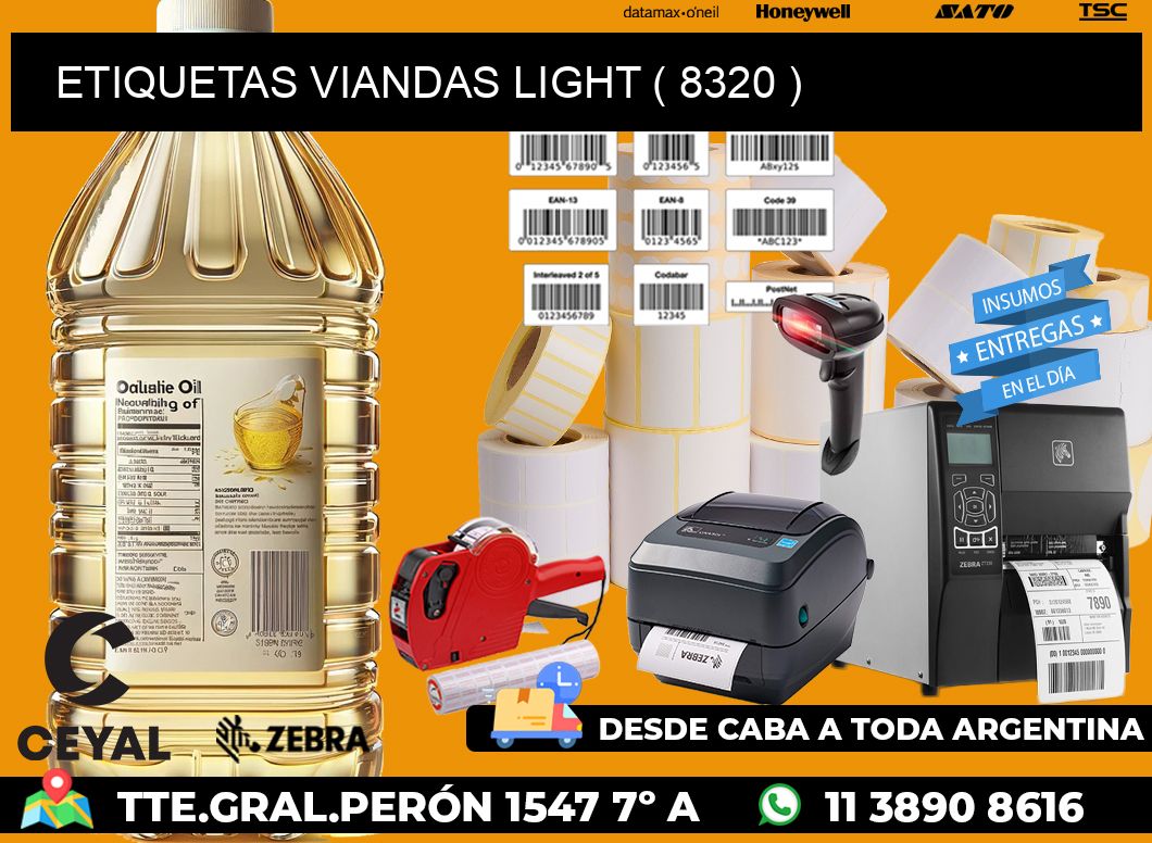 ETIQUETAS VIANDAS LIGHT ( 8320 )