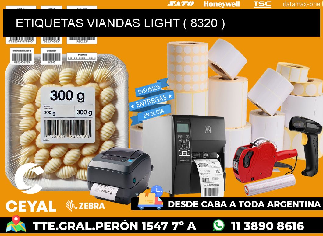 ETIQUETAS VIANDAS LIGHT ( 8320 )