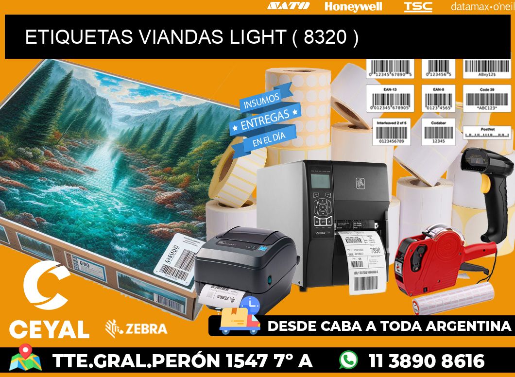 ETIQUETAS VIANDAS LIGHT ( 8320 )