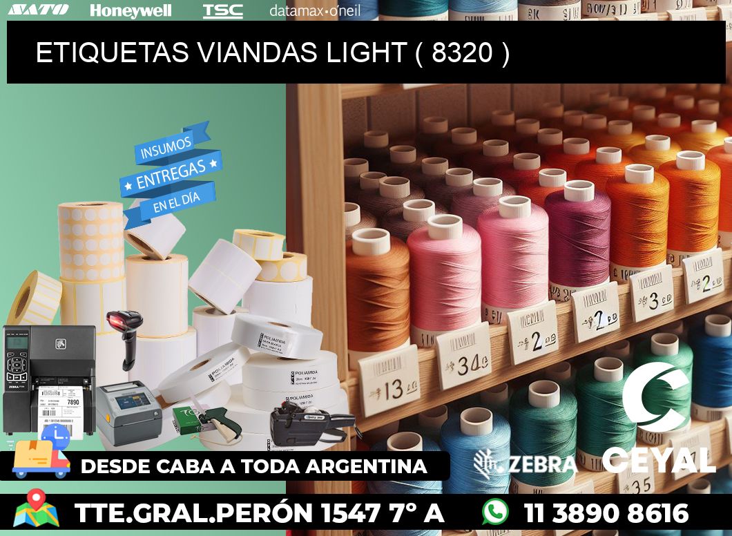 ETIQUETAS VIANDAS LIGHT ( 8320 )