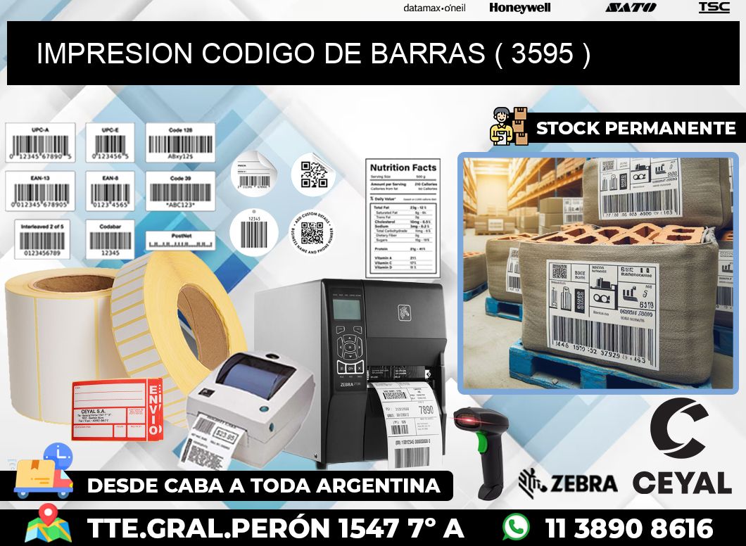 IMPRESION CODIGO DE BARRAS ( 3595 )