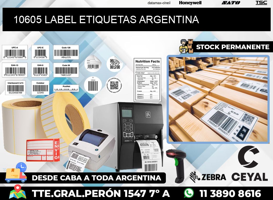 10605 LABEL ETIQUETAS ARGENTINA