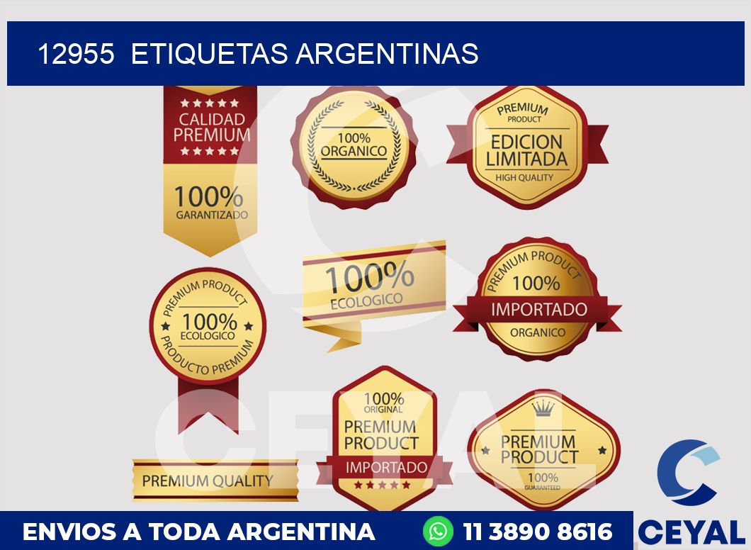 12955  ETIQUETAS ARGENTINAS