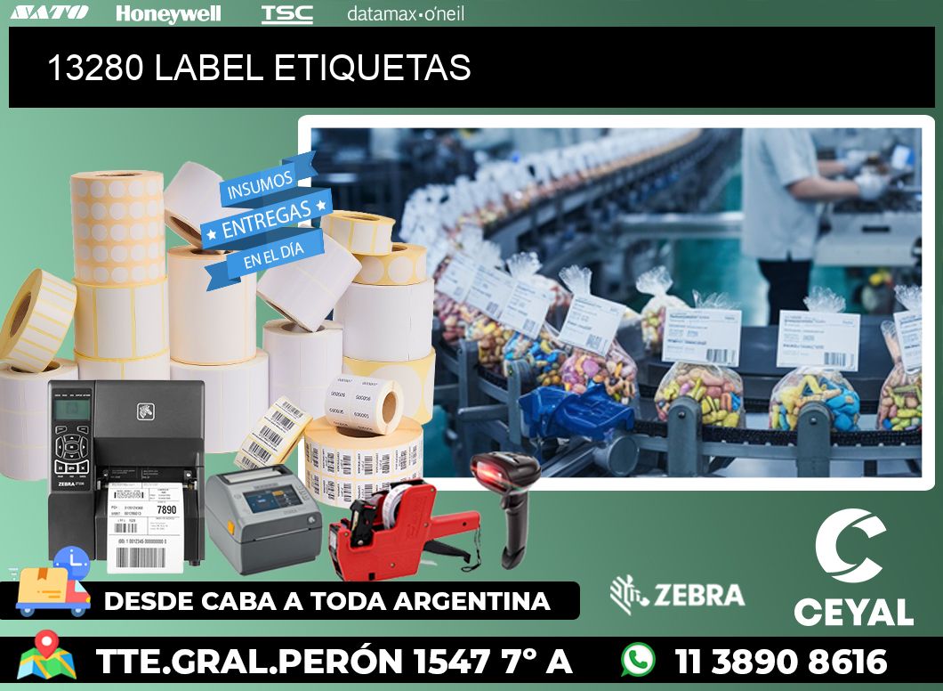 13280 LABEL ETIQUETAS