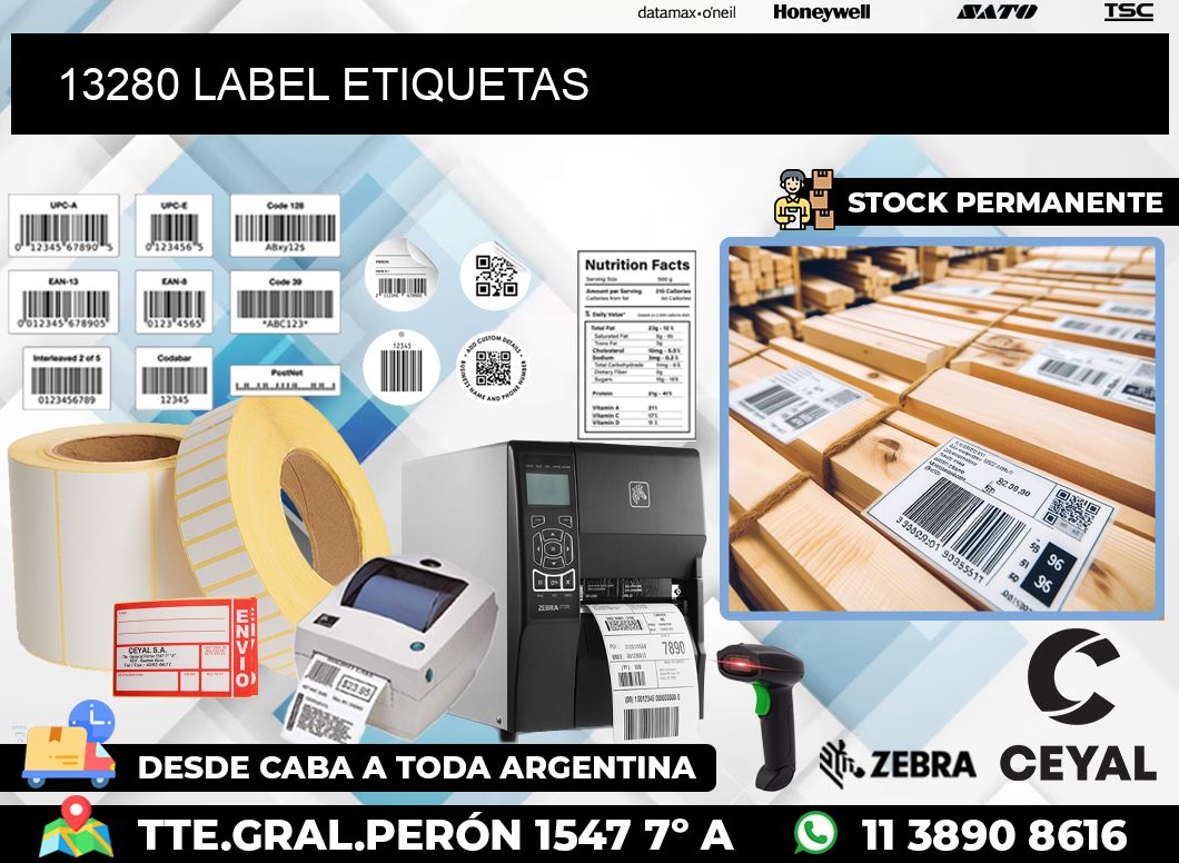 13280 LABEL ETIQUETAS