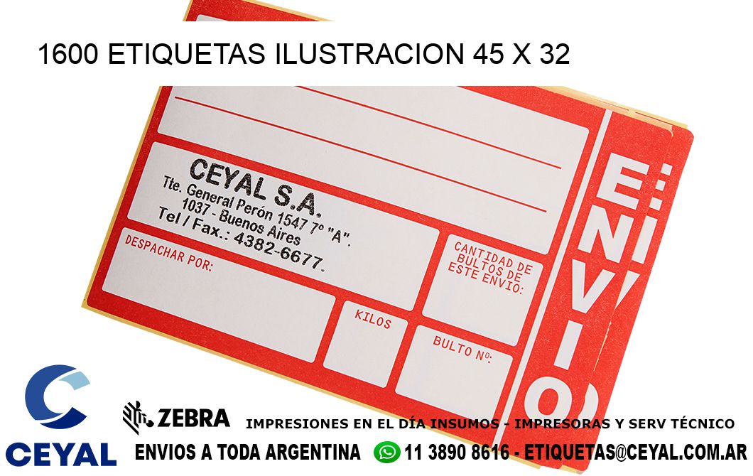 1600 ETIQUETAS ILUSTRACION 45 x 32