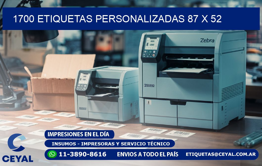 1700 ETIQUETAS PERSONALIZADAS 87 x 52