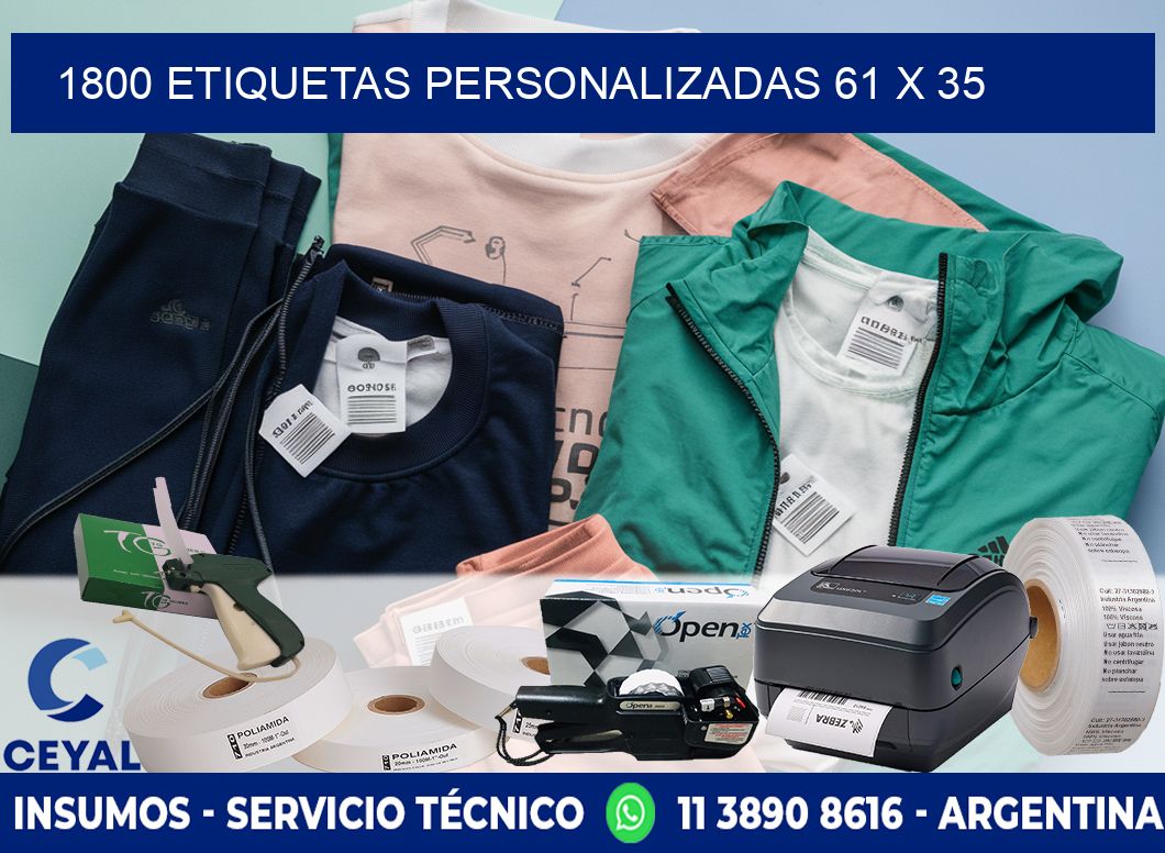 1800 ETIQUETAS PERSONALIZADAS 61 x 35