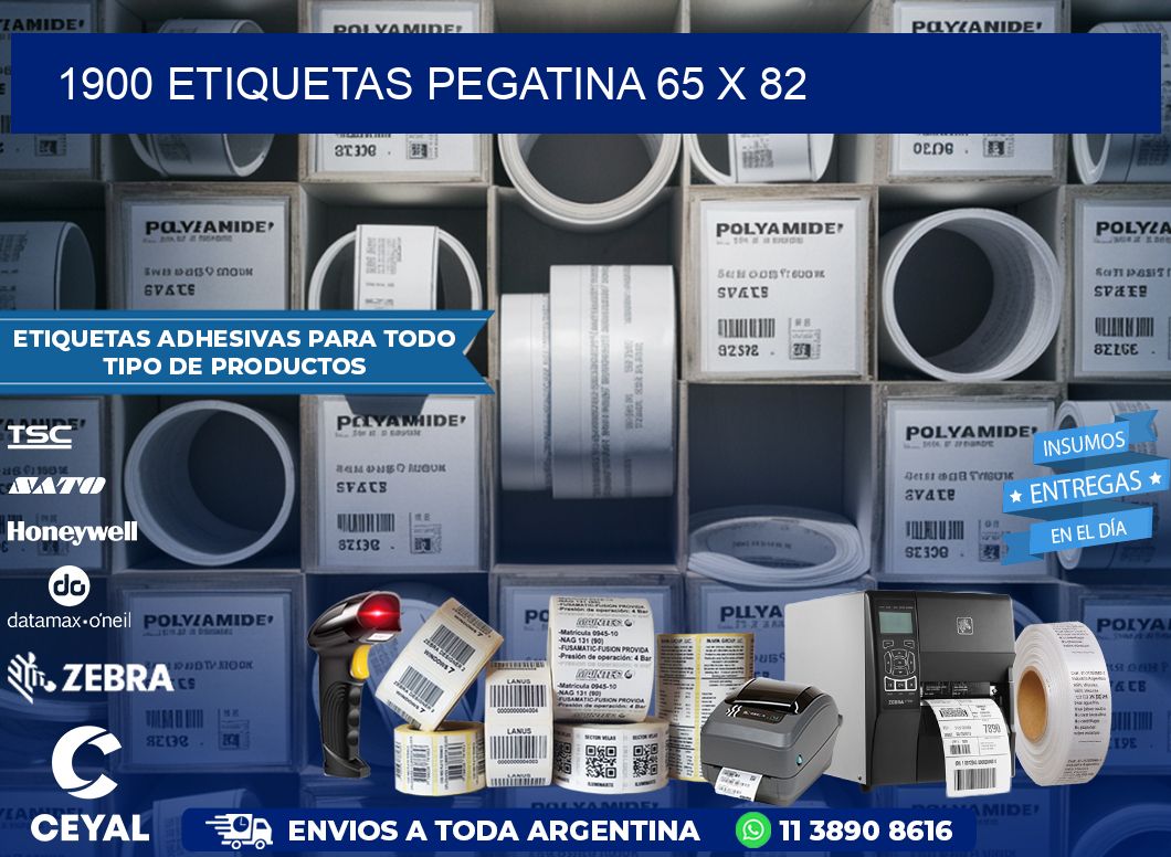 1900 ETIQUETAS PEGATINA 65 x 82