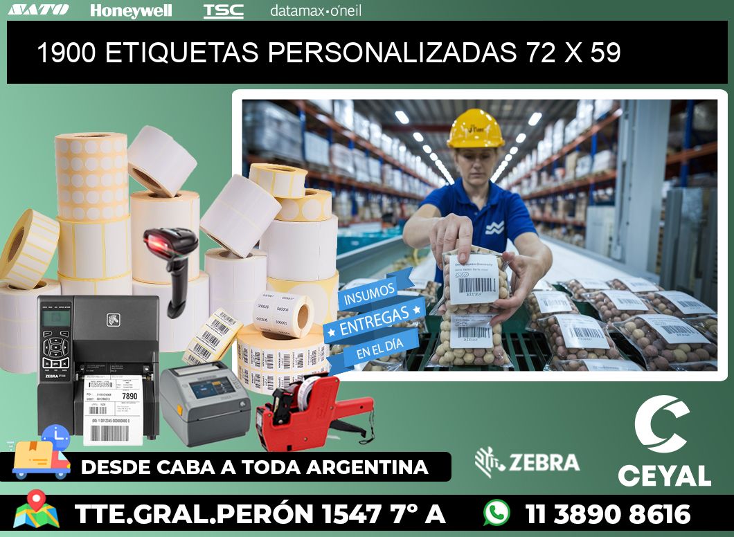 1900 ETIQUETAS PERSONALIZADAS 72 x 59