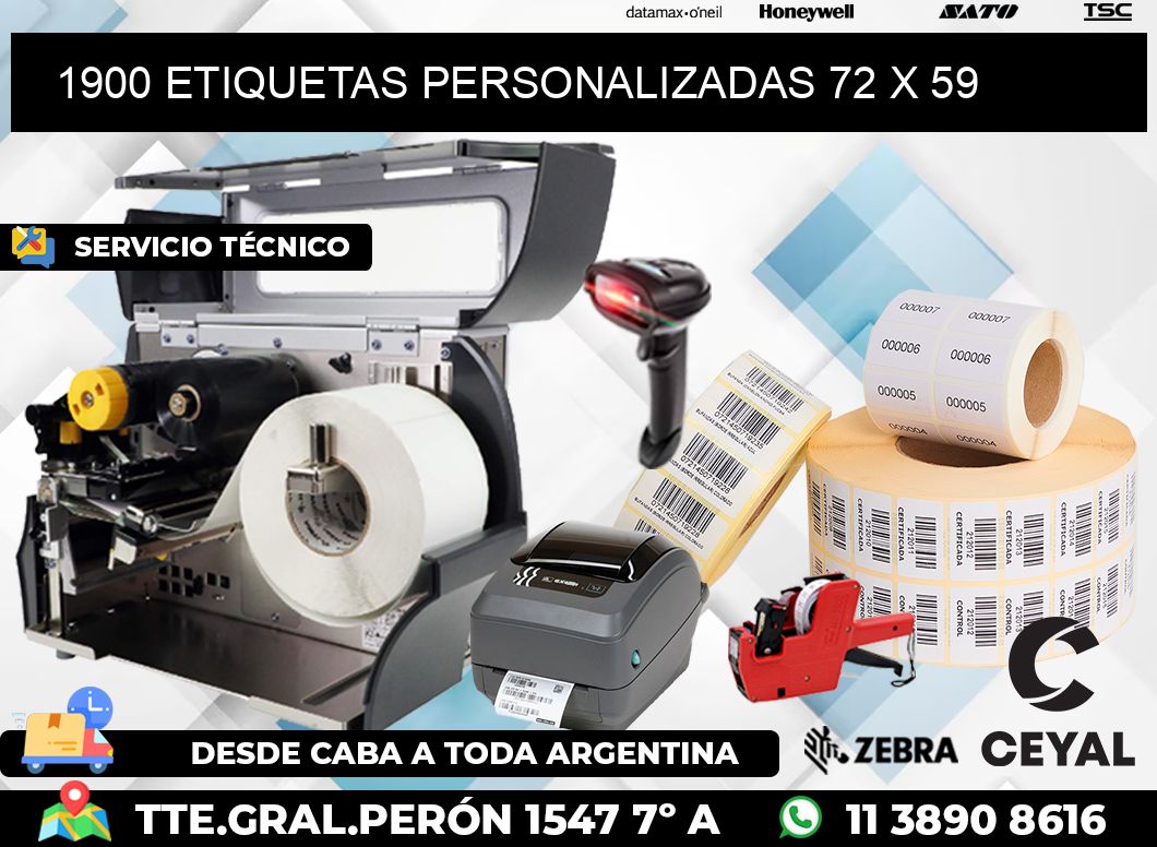 1900 ETIQUETAS PERSONALIZADAS 72 x 59