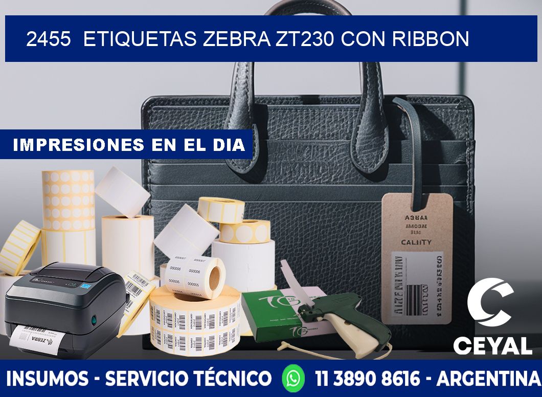 2455  ETIQUETAS ZEBRA ZT230 CON RIBBON