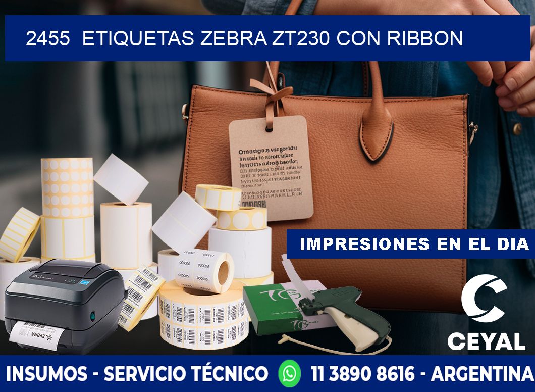 2455  ETIQUETAS ZEBRA ZT230 CON RIBBON