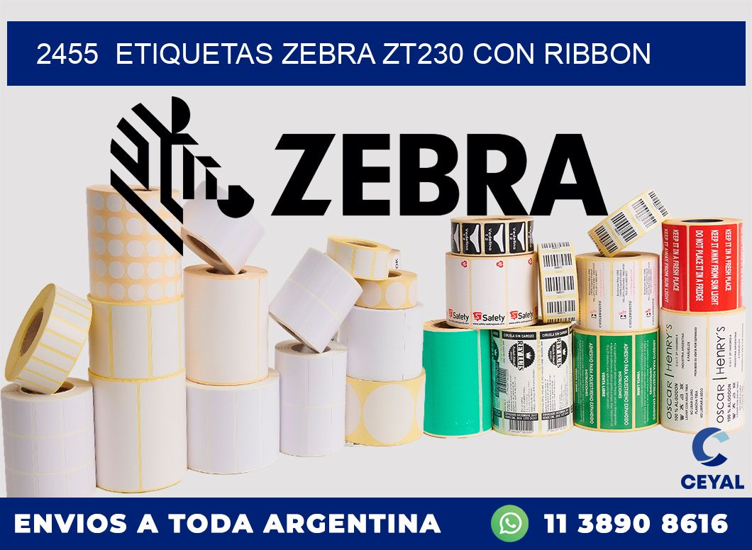 2455  ETIQUETAS ZEBRA ZT230 CON RIBBON