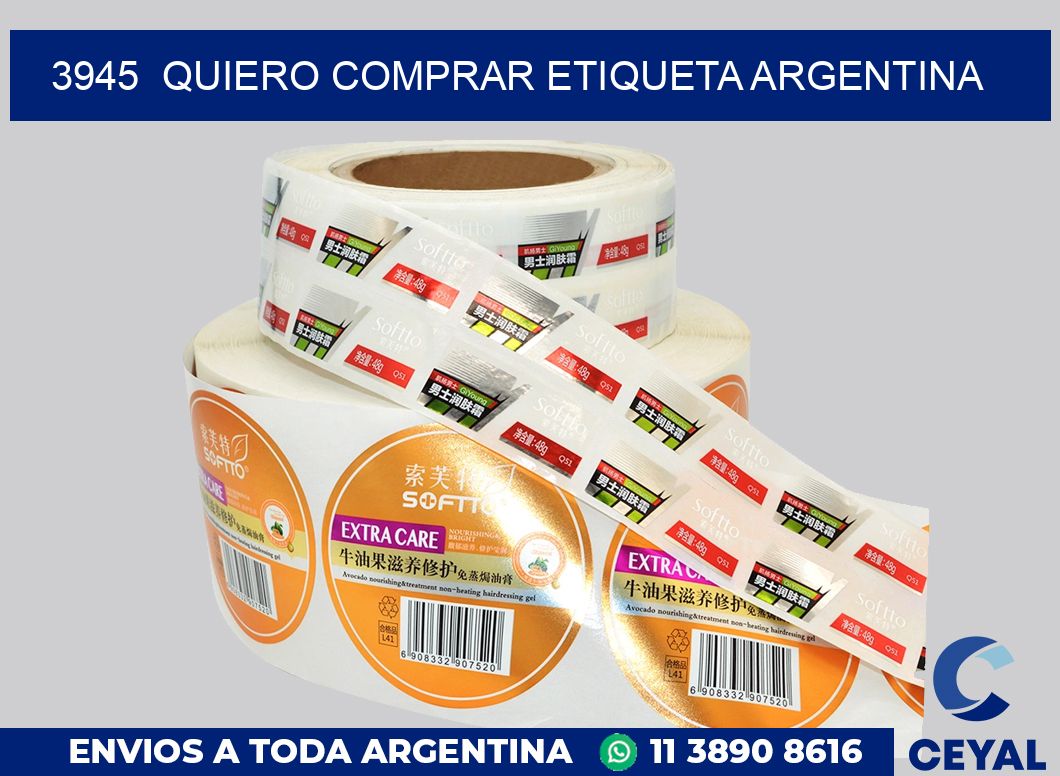 3945  QUIERO COMPRAR ETIQUETA ARGENTINA