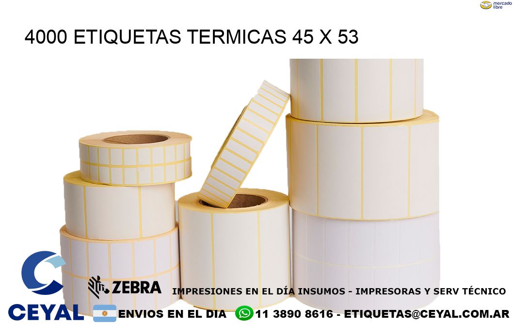 4000 ETIQUETAS TERMICAS 45 x 53