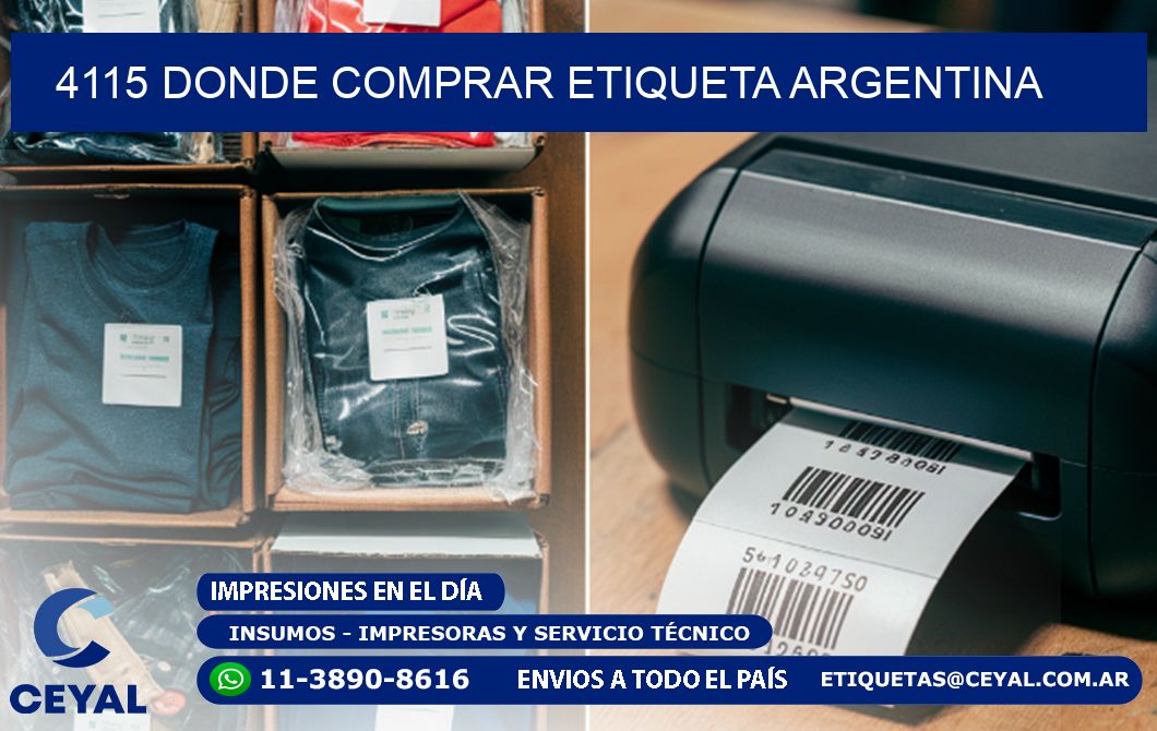 4115 DONDE COMPRAR ETIQUETA ARGENTINA