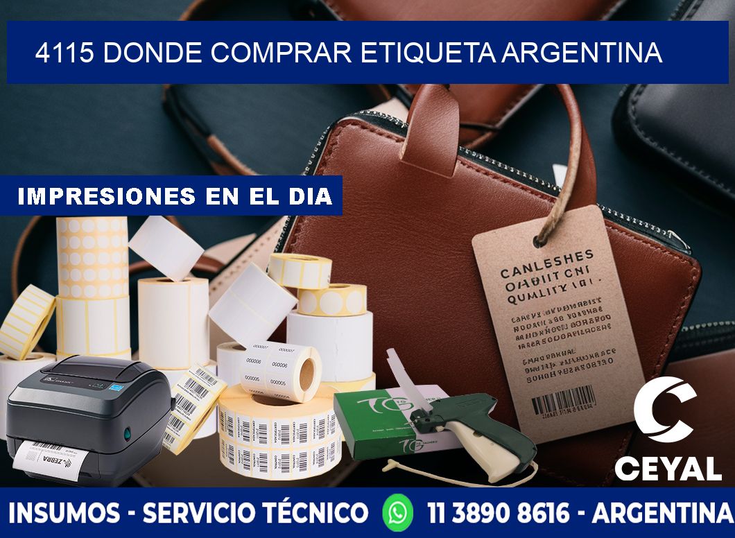 4115 DONDE COMPRAR ETIQUETA ARGENTINA