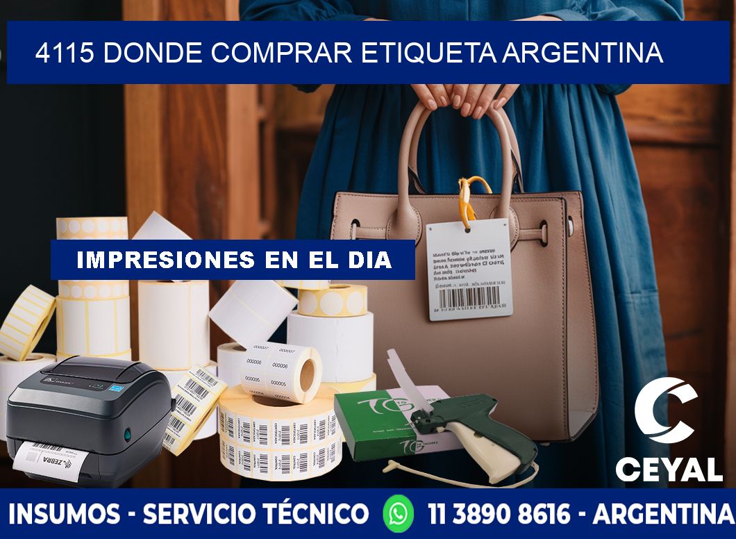 4115 DONDE COMPRAR ETIQUETA ARGENTINA