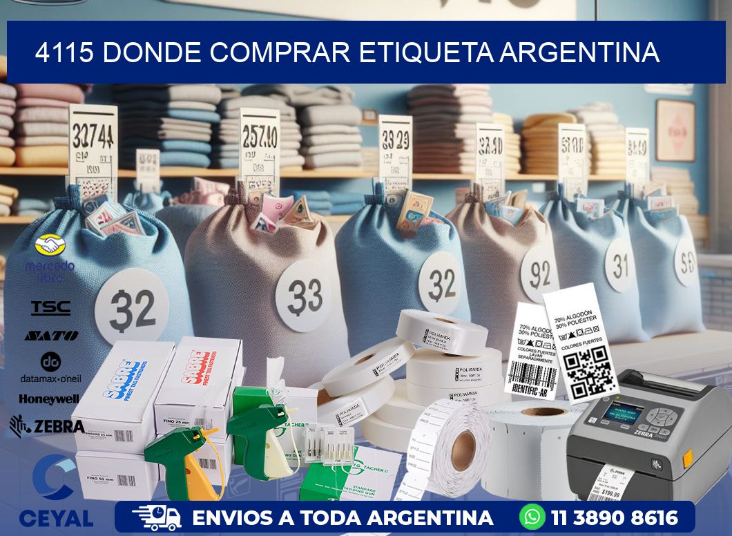 4115 DONDE COMPRAR ETIQUETA ARGENTINA