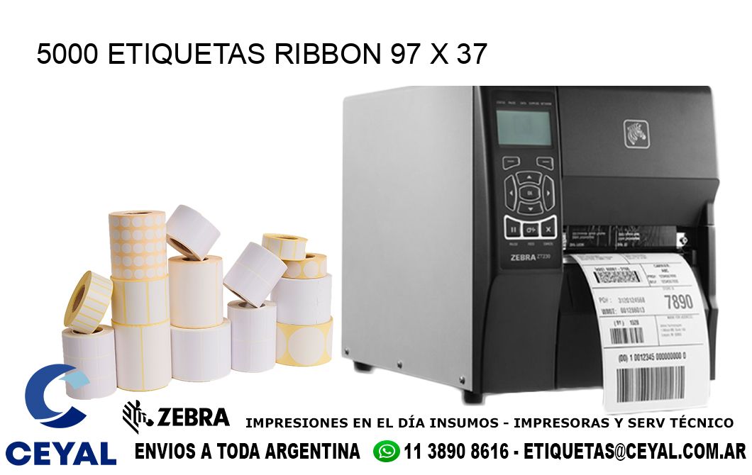 5000 ETIQUETAS RIBBON 97 x 37