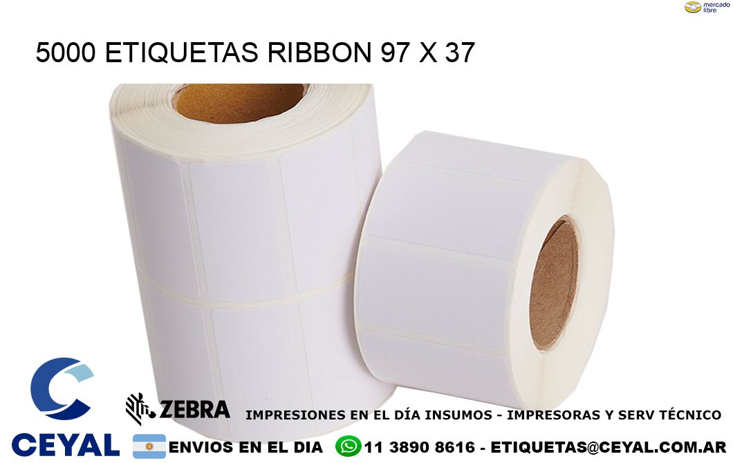 5000 ETIQUETAS RIBBON 97 x 37