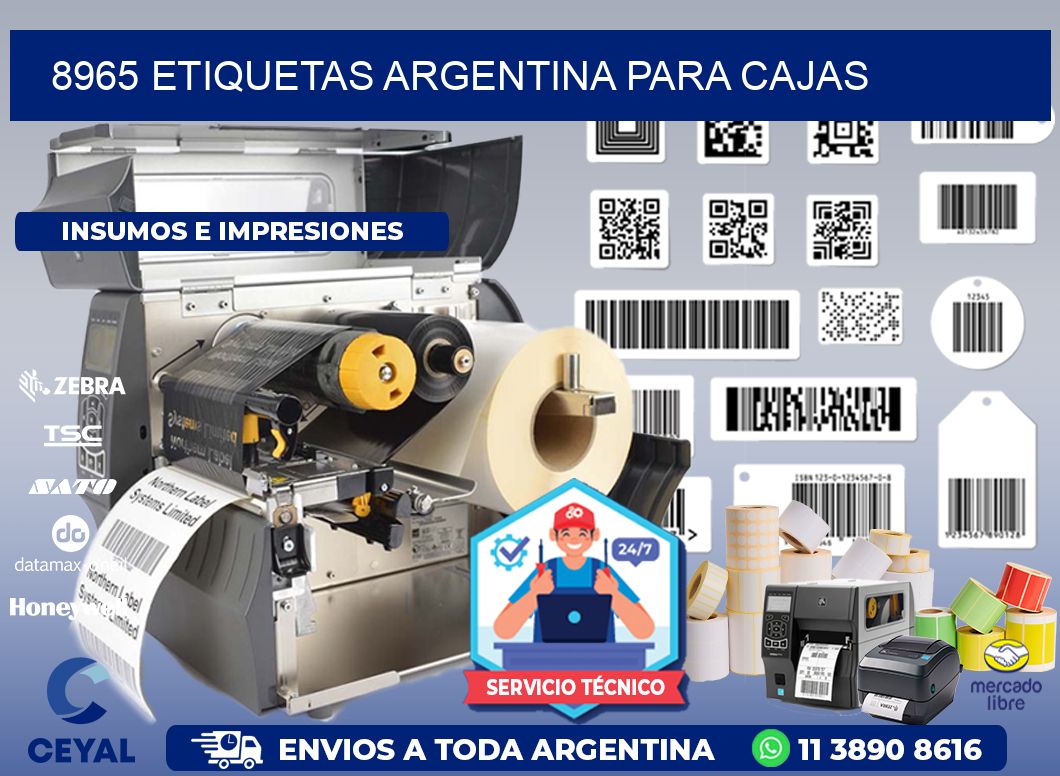 8965 ETIQUETAS ARGENTINA PARA CAJAS