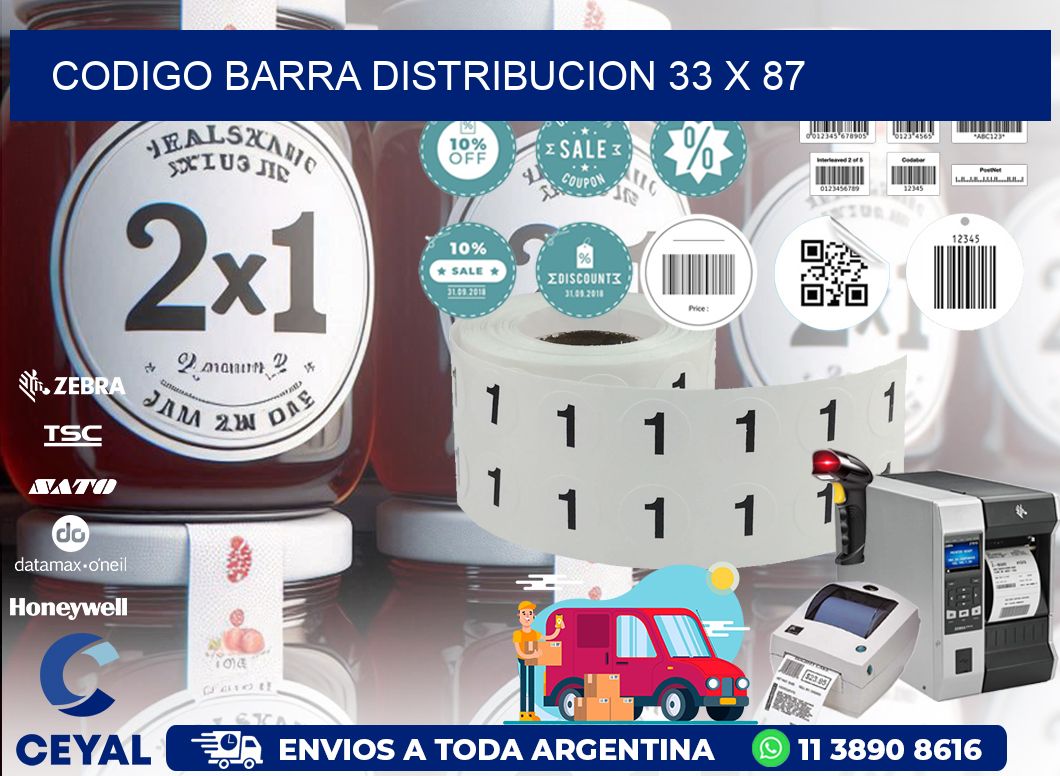 CODIGO BARRA DISTRIBUCION 33 x 87