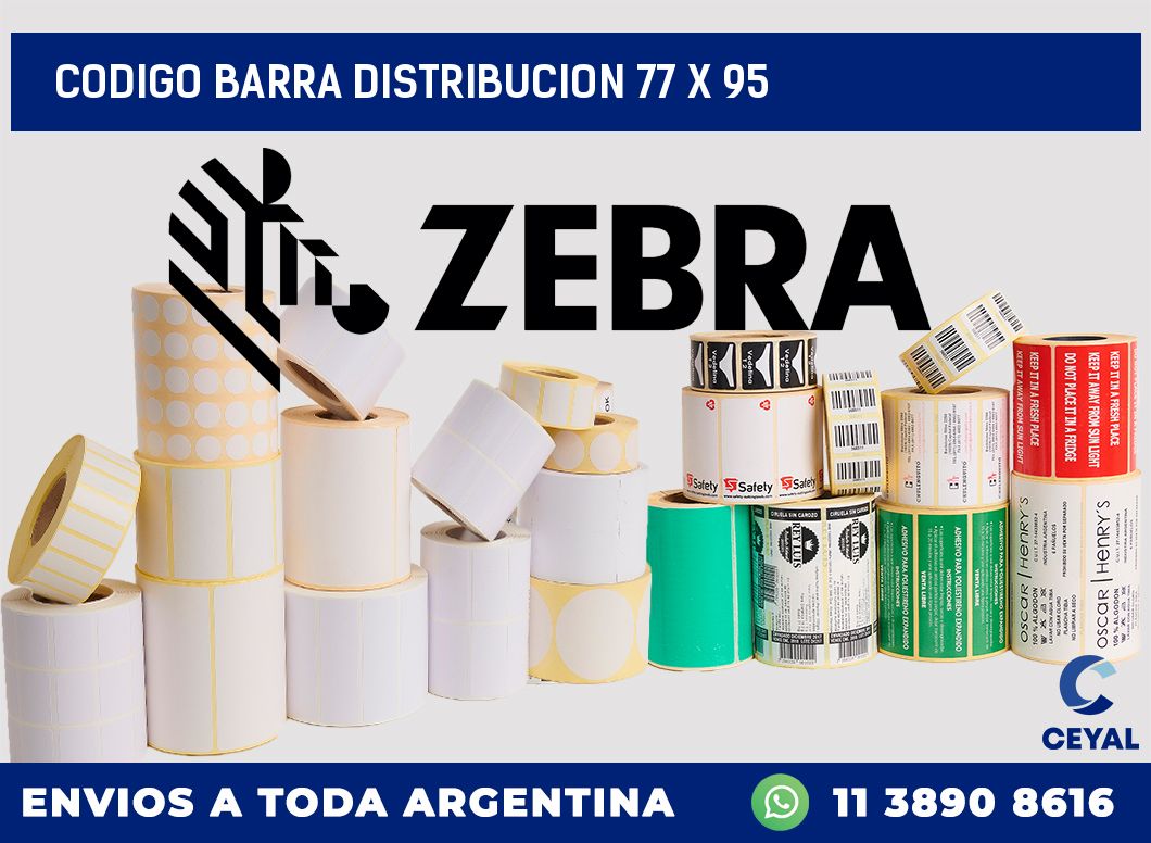 CODIGO BARRA DISTRIBUCION 77 x 95