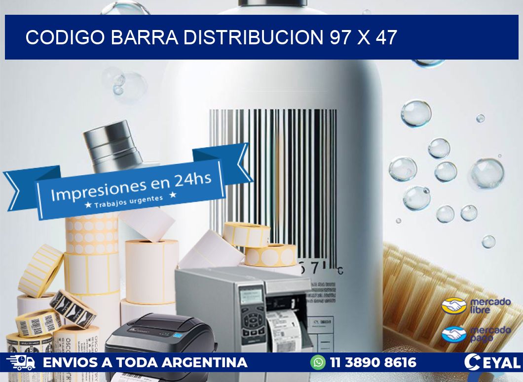 CODIGO BARRA DISTRIBUCION 97 x 47