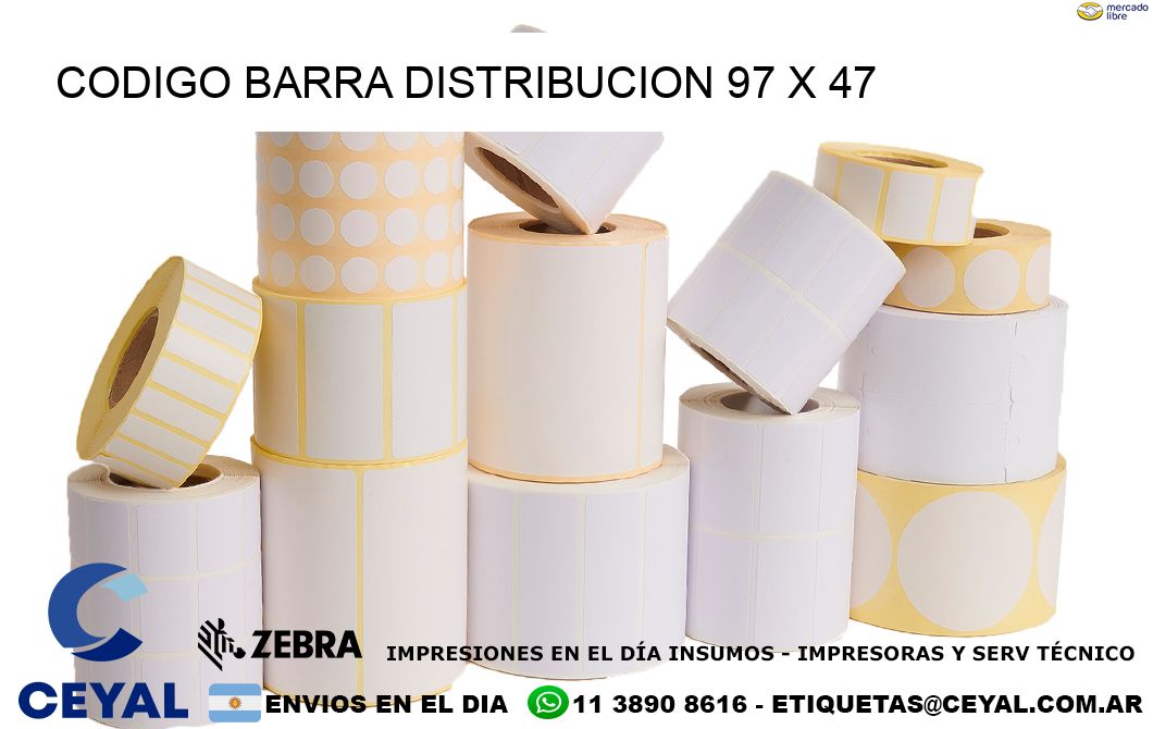 CODIGO BARRA DISTRIBUCION 97 x 47