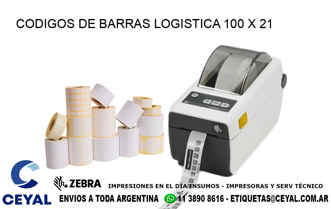 CODIGOS DE BARRAS LOGISTICA 100 x 21