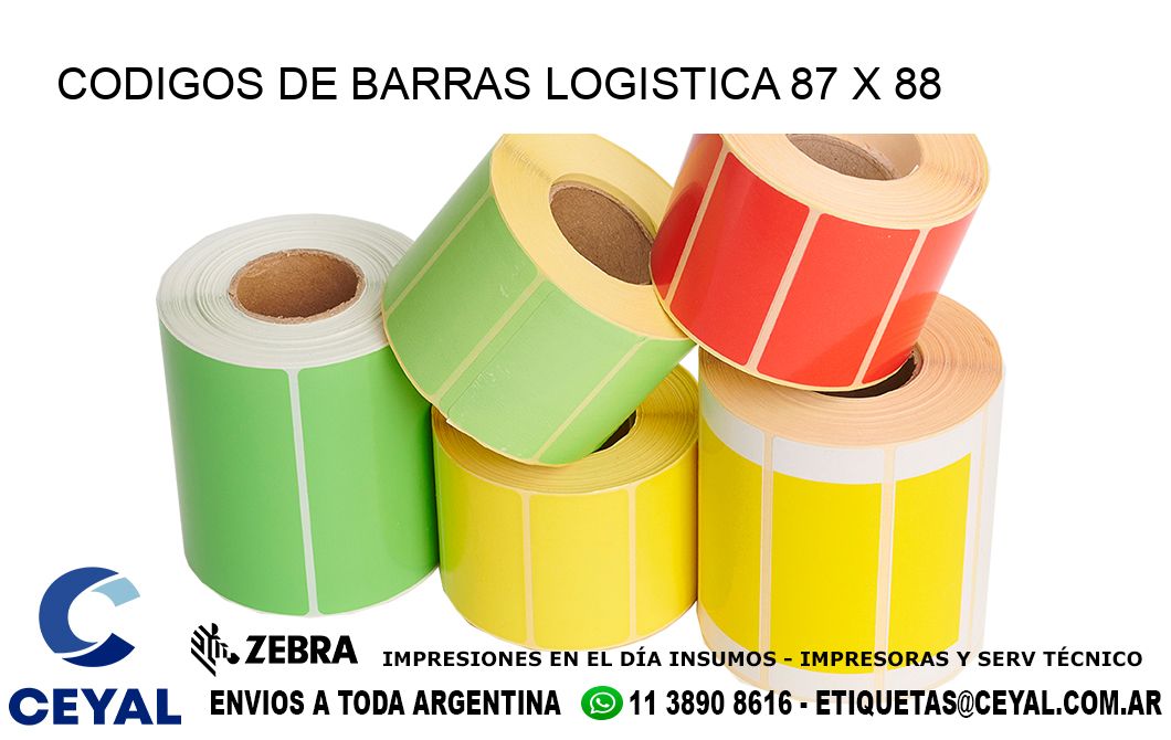 CODIGOS DE BARRAS LOGISTICA 87 x 88