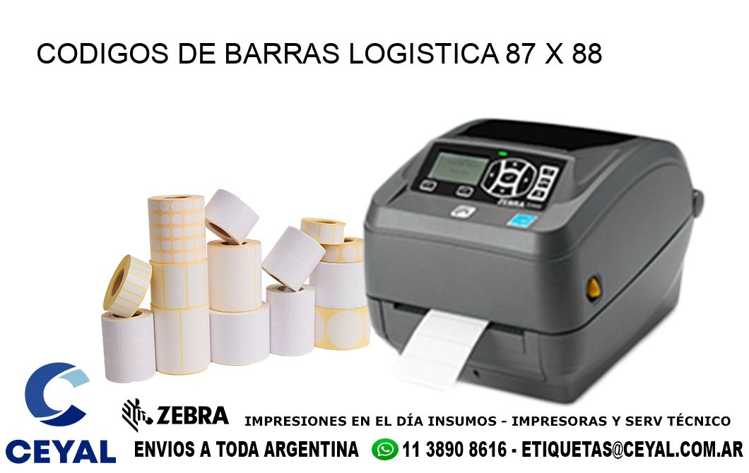 CODIGOS DE BARRAS LOGISTICA 87 x 88