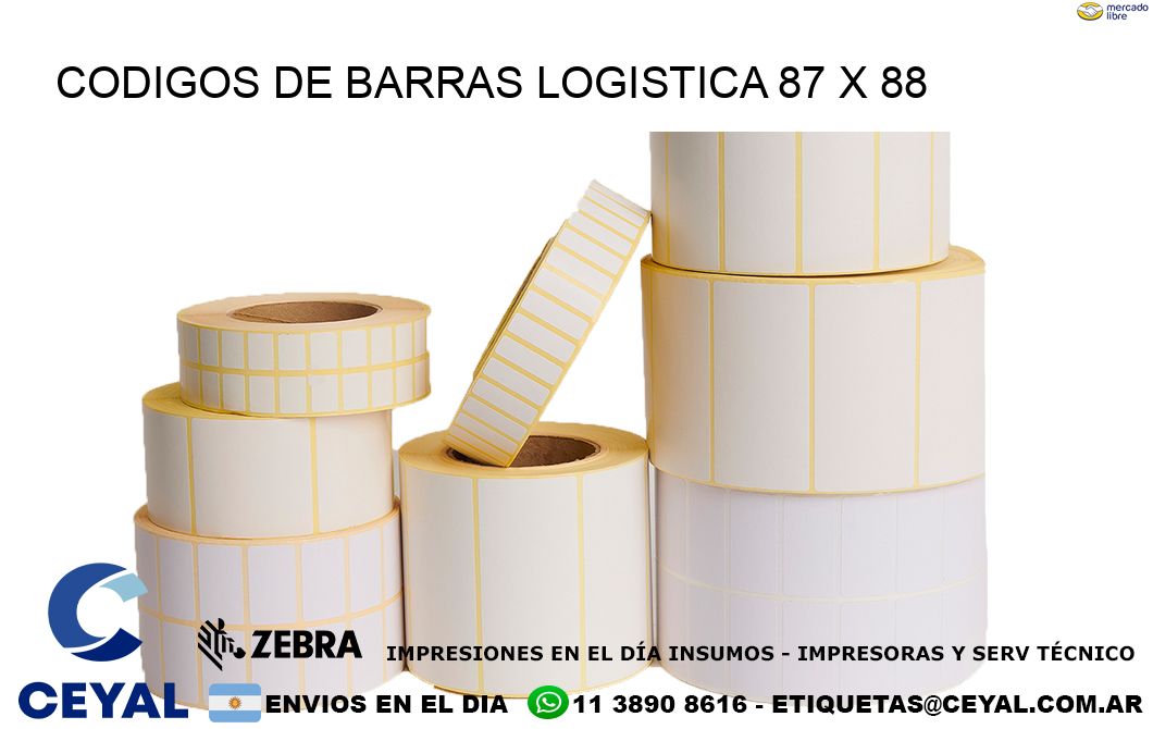 CODIGOS DE BARRAS LOGISTICA 87 x 88