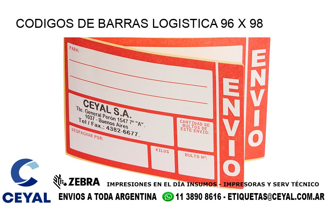 CODIGOS DE BARRAS LOGISTICA 96 x 98