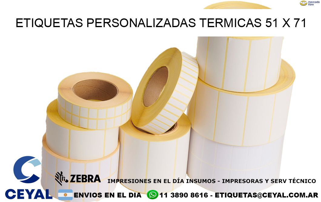 ETIQUETAS PERSONALIZADAS TERMICAS 51 x 71