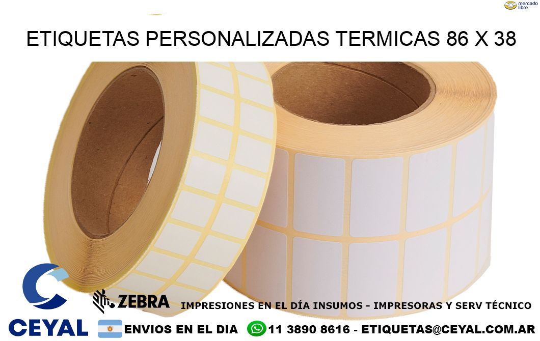 ETIQUETAS PERSONALIZADAS TERMICAS 86 x 38