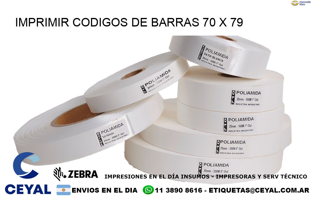 IMPRIMIR CODIGOS DE BARRAS 70 x 79