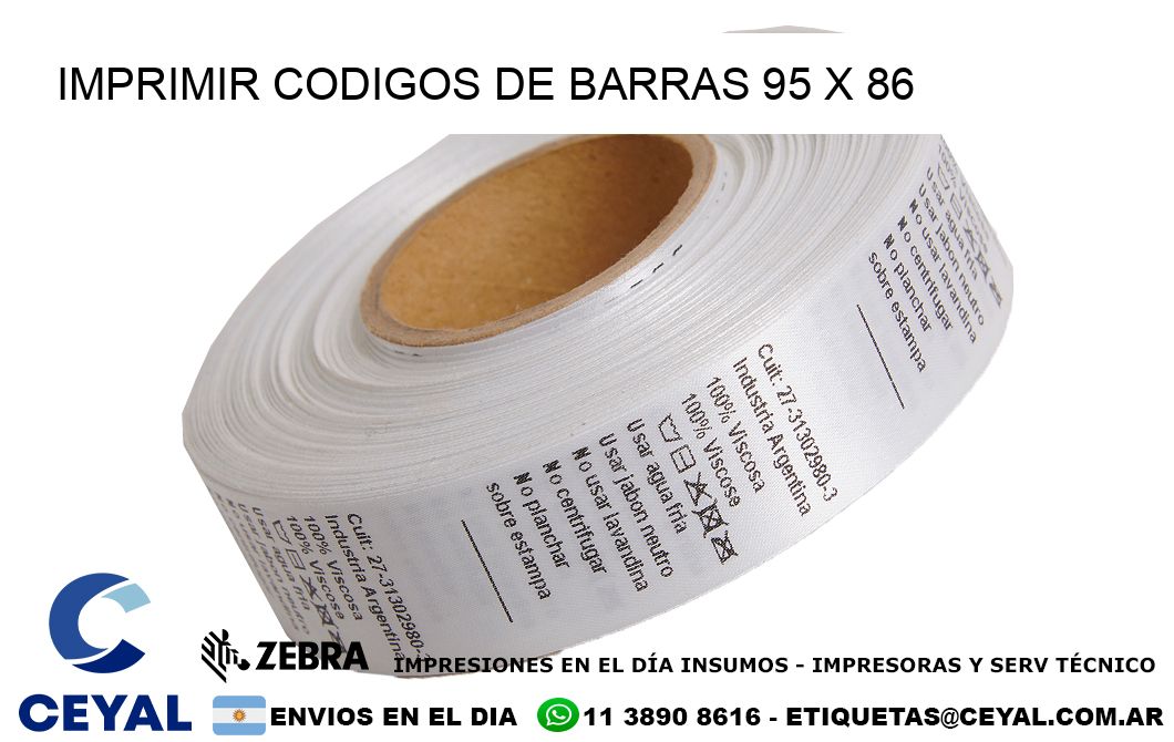 IMPRIMIR CODIGOS DE BARRAS 95 x 86