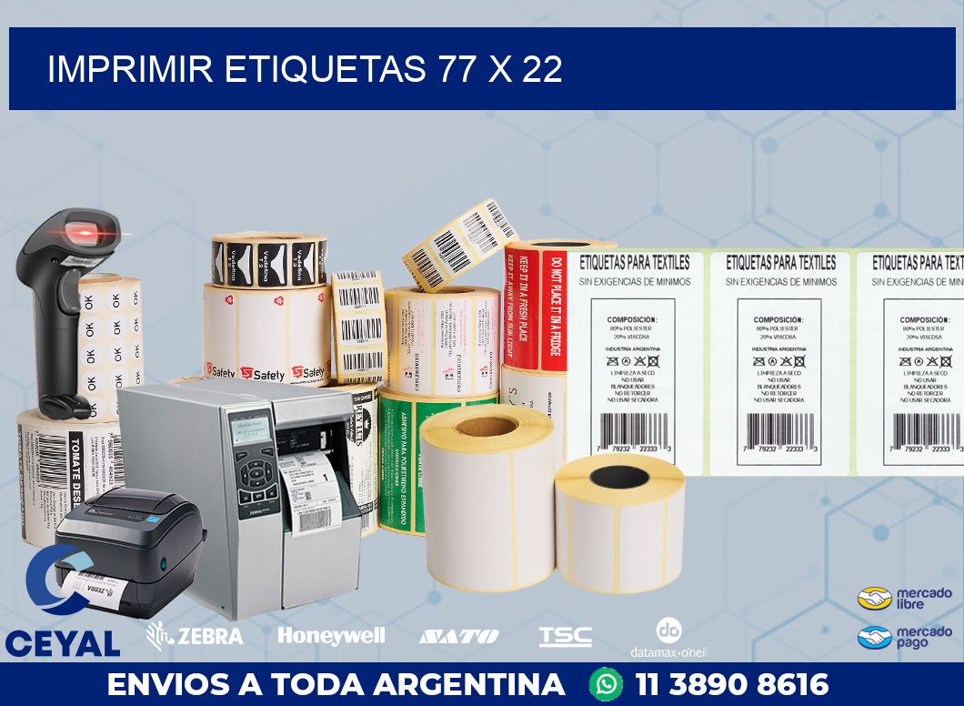 IMPRIMIR ETIQUETAS 77 x 22