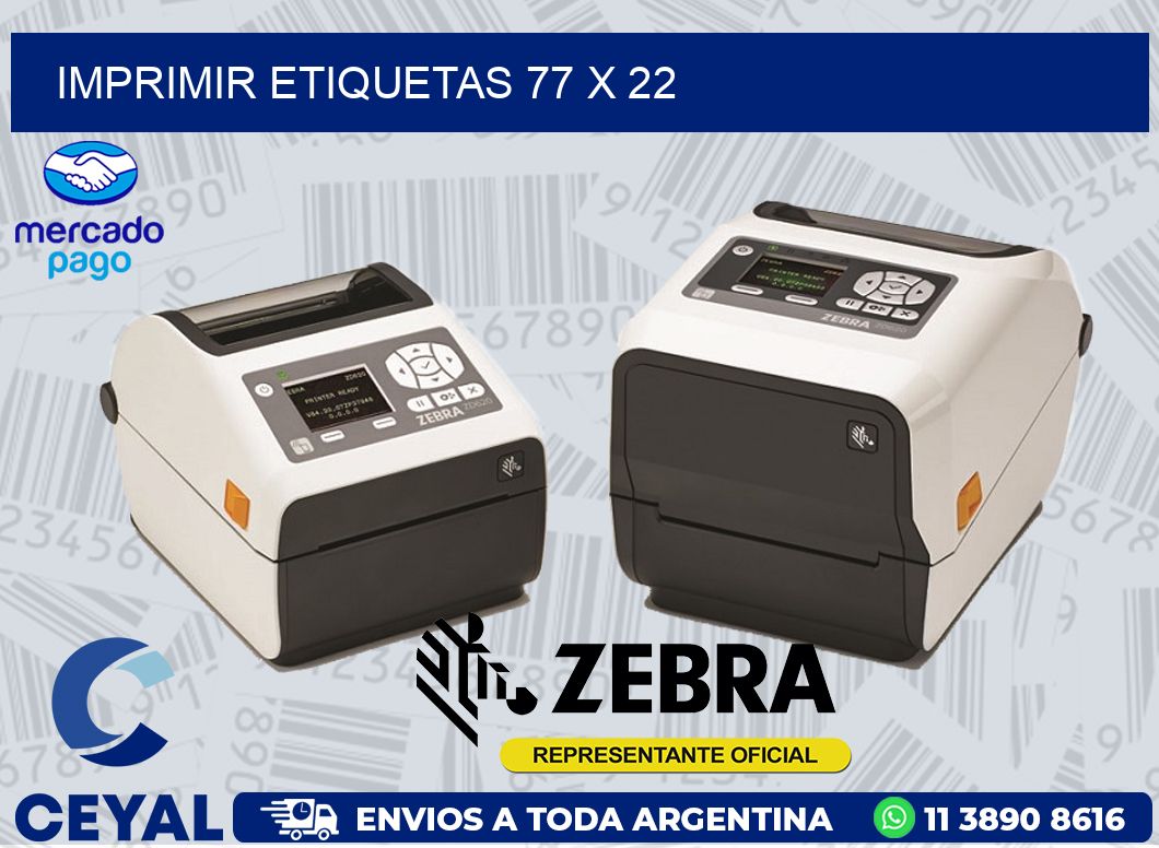 IMPRIMIR ETIQUETAS 77 x 22