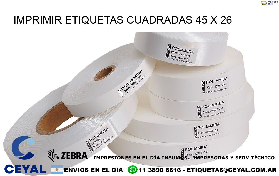 IMPRIMIR ETIQUETAS CUADRADAS 45 x 26