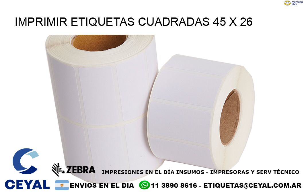 IMPRIMIR ETIQUETAS CUADRADAS 45 x 26