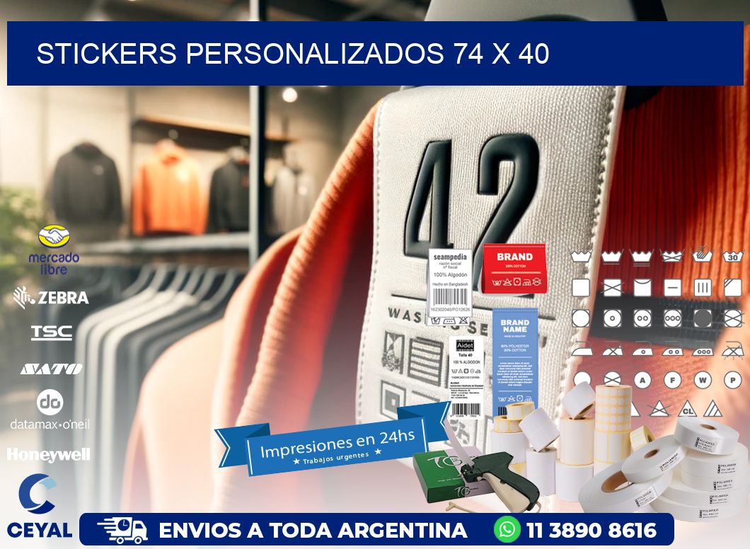 STICKERS PERSONALIZADOS 74 x 40