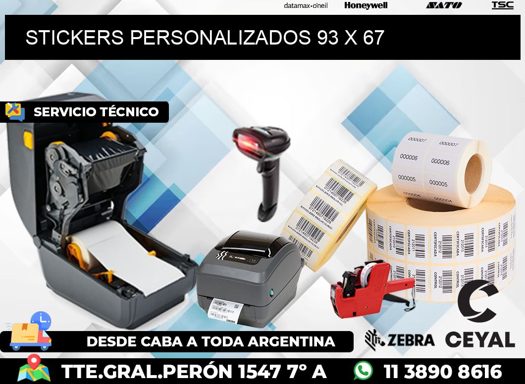 STICKERS PERSONALIZADOS 93 x 67