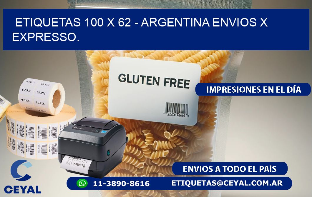 ETIQUETAS 100 x 62 - ARGENTINA ENVIOS X EXPRESSO.