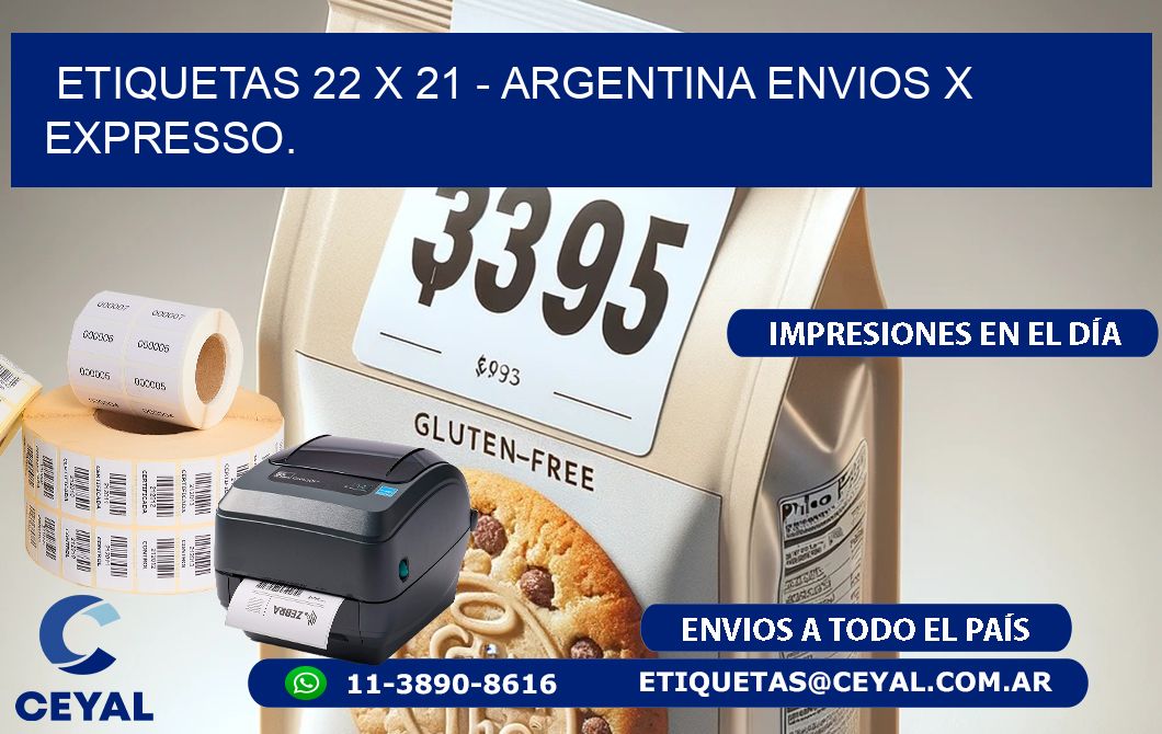 ETIQUETAS 22 x 21 - ARGENTINA ENVIOS X EXPRESSO.